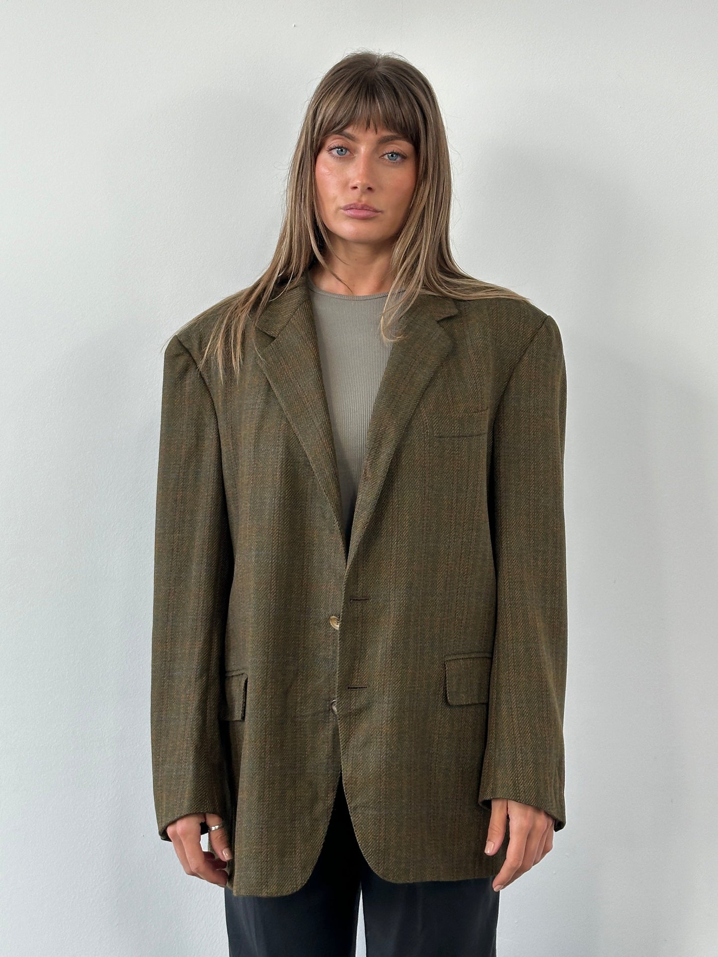 Del Mare 1911 x Loro Piana 2000s Wool Cashmere Check Blazer - 44R/XL