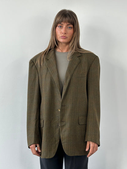 Del Mare 1911 x Loro Piana 2000s Wool Cashmere Check Blazer - 44R/XL