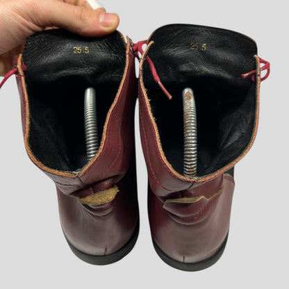 CDG Homme Plus FW10 Vibram Leather Bi-colour Boots - UK7/7.5 | DEFAULT TITLE, Black