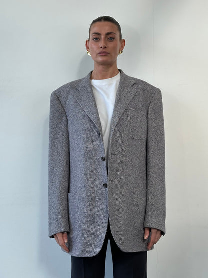 Sartoria Rossi x Ermenegildo Zegna Pure Cashmere Herringbone Blazer - 44R/XL