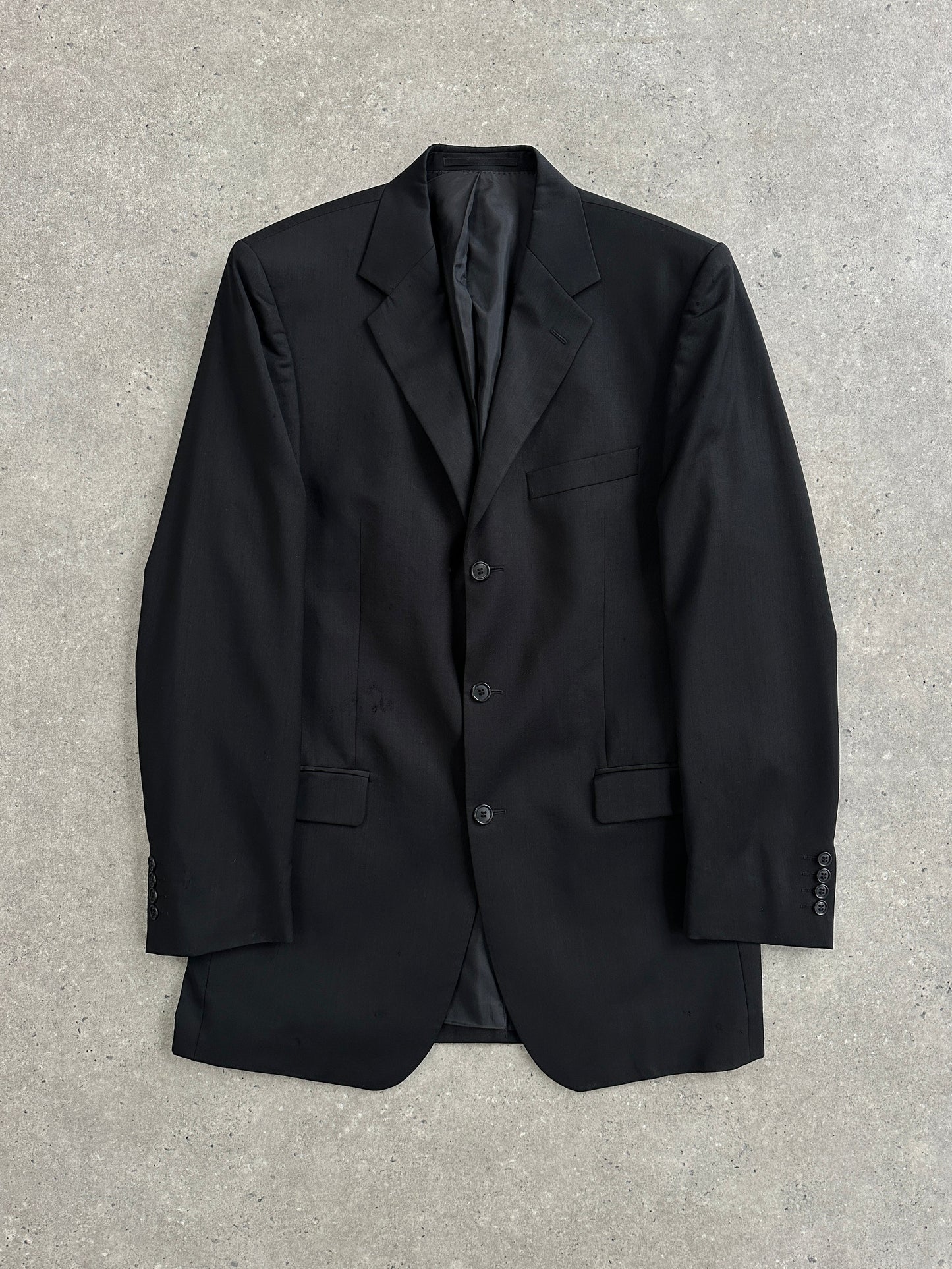Yves Saint Laurent Pour Homme 1990s Pure Wool Single Breasted Blazer - 40L/XL