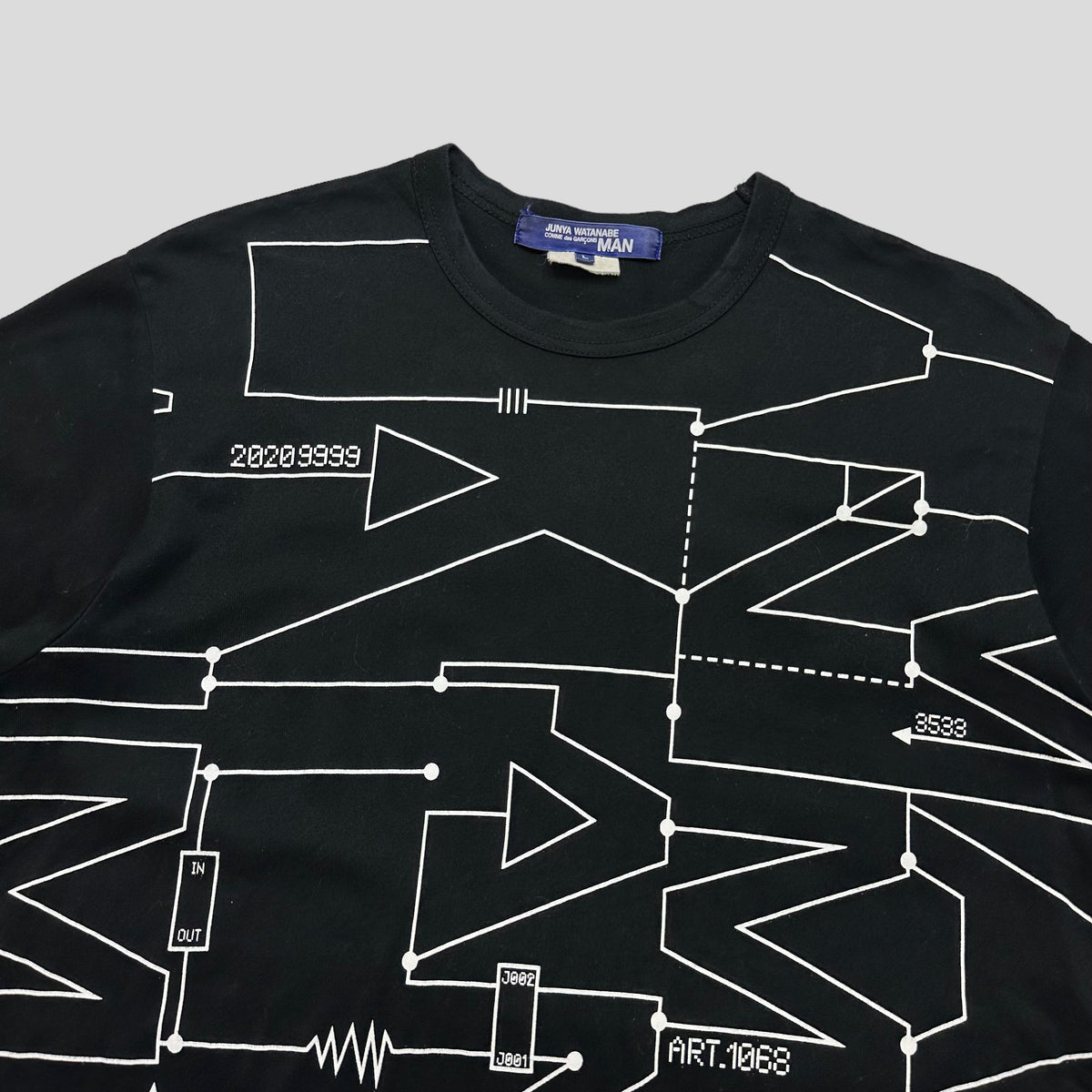 Junya Watanabe 2016 Abstract Print T-shirt - M/L | Large, Black