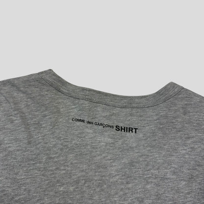 CDG SHIRT Mini Logo Cotton Grey T-shirt - M