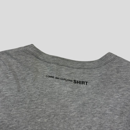 CDG SHIRT Mini Logo Cotton Grey T-shirt - M | Medium, Grey