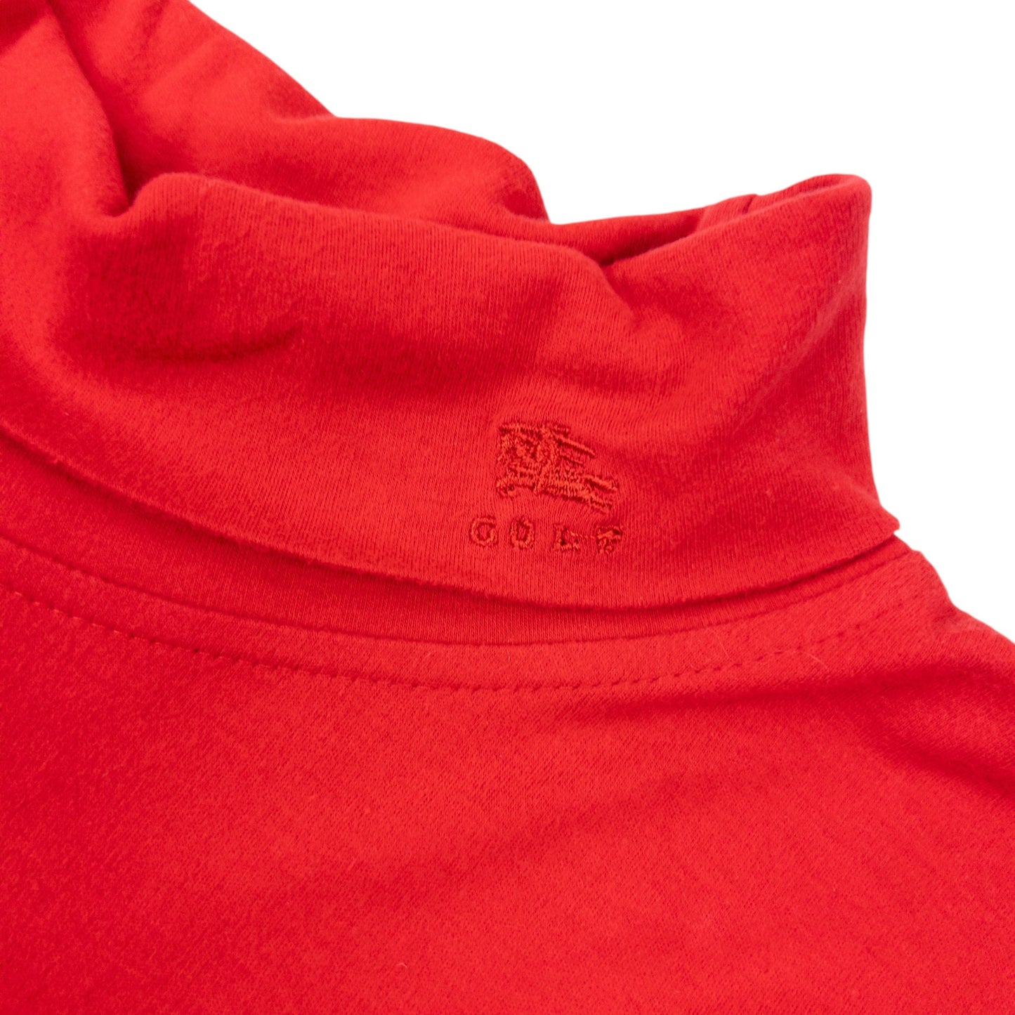 Vintage 90s Burberry Golf Long Sleeve Turtleneck T Shirt Size L | Large, Red