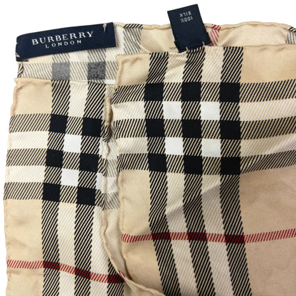 Vintage Burberry Nova Check Silk Scarf