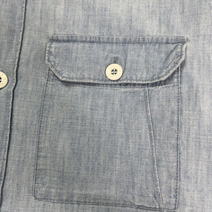 Stone Island Denim Chambray Shirt, Size XL | Stone Island, Blue