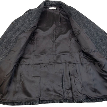 Vintage 2000s Prada Pattern Wool Jacket Womens Size L | Large, Grey