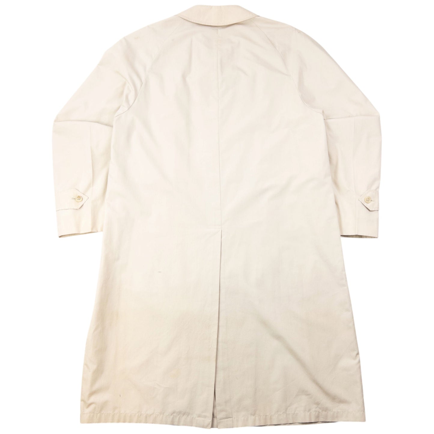 Vintage 90s Burberry Button Up Trench Jacket Size L | Large, Cream