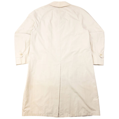 Vintage 90s Burberry Button Up Trench Jacket Size L | Large, Cream