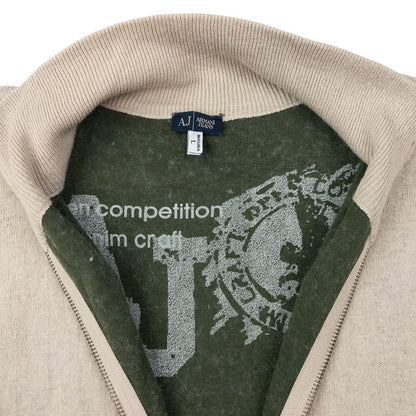Vintage Armani Jeans Reversible Zip Up Jumper Size S