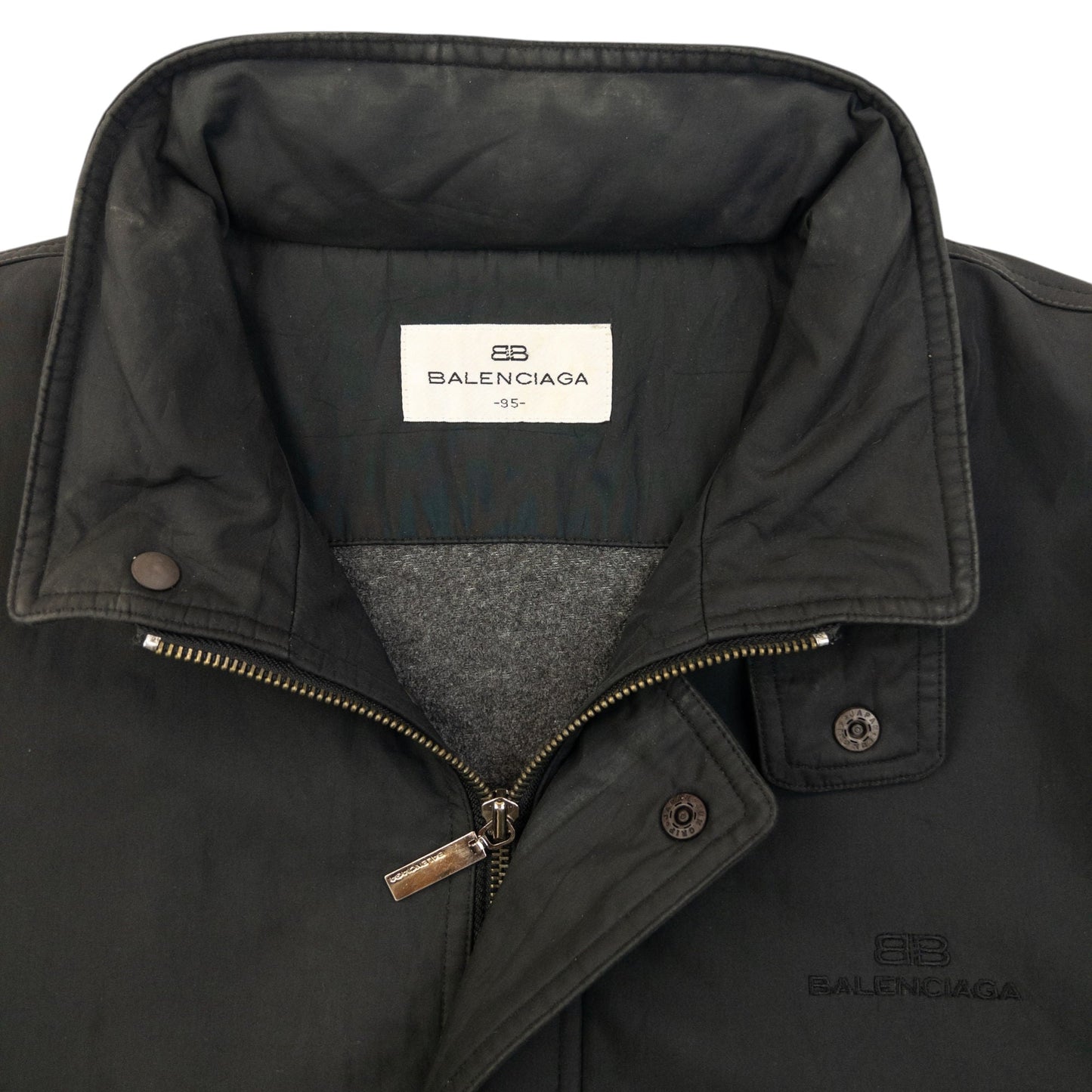 Vintage 90s Balenciaga Fleece Lined Jacket Size S | Small, Black