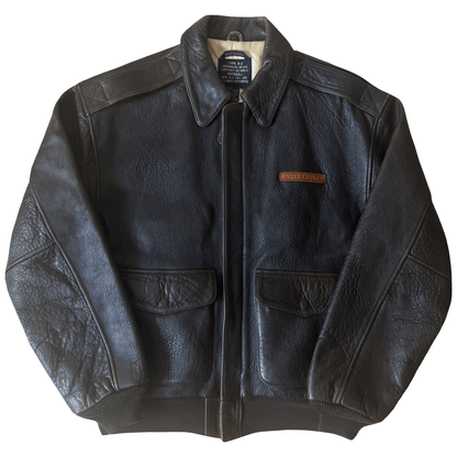 Avirex 'My Aim Is True' 1989 A2 Leather Flight Jacket - M / L | M / L, Red