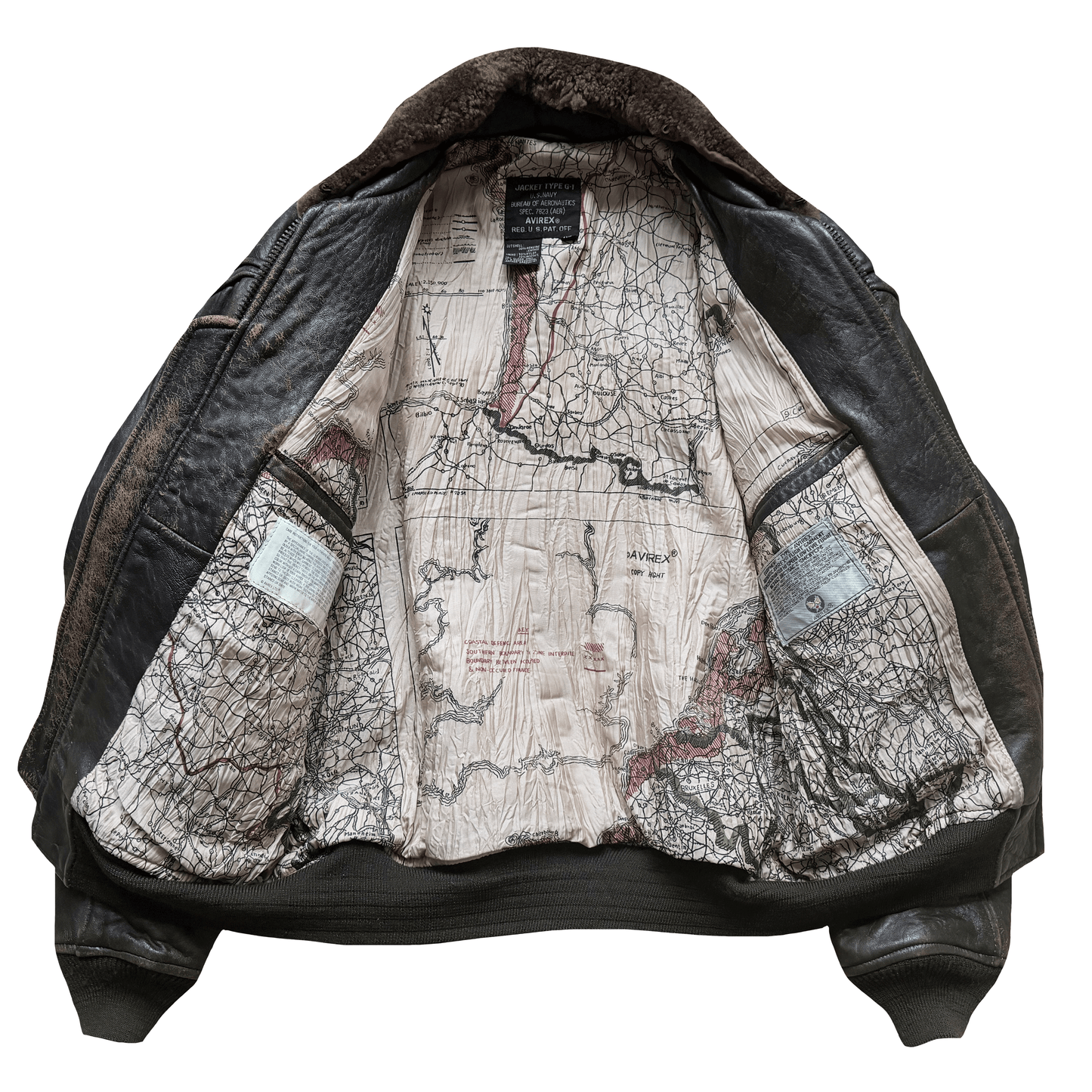 Avirex 1991 Top Gun Gavelston G-1 Flight Jacket - XS/S | S/M, Brown