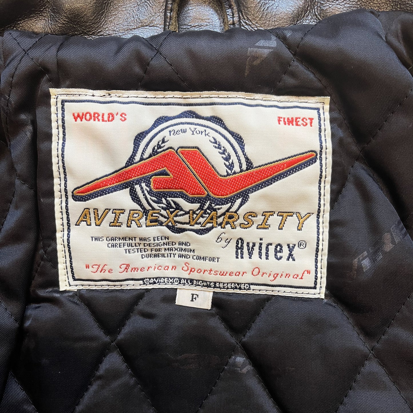 Avirex Leather Varsity Jacket - XS