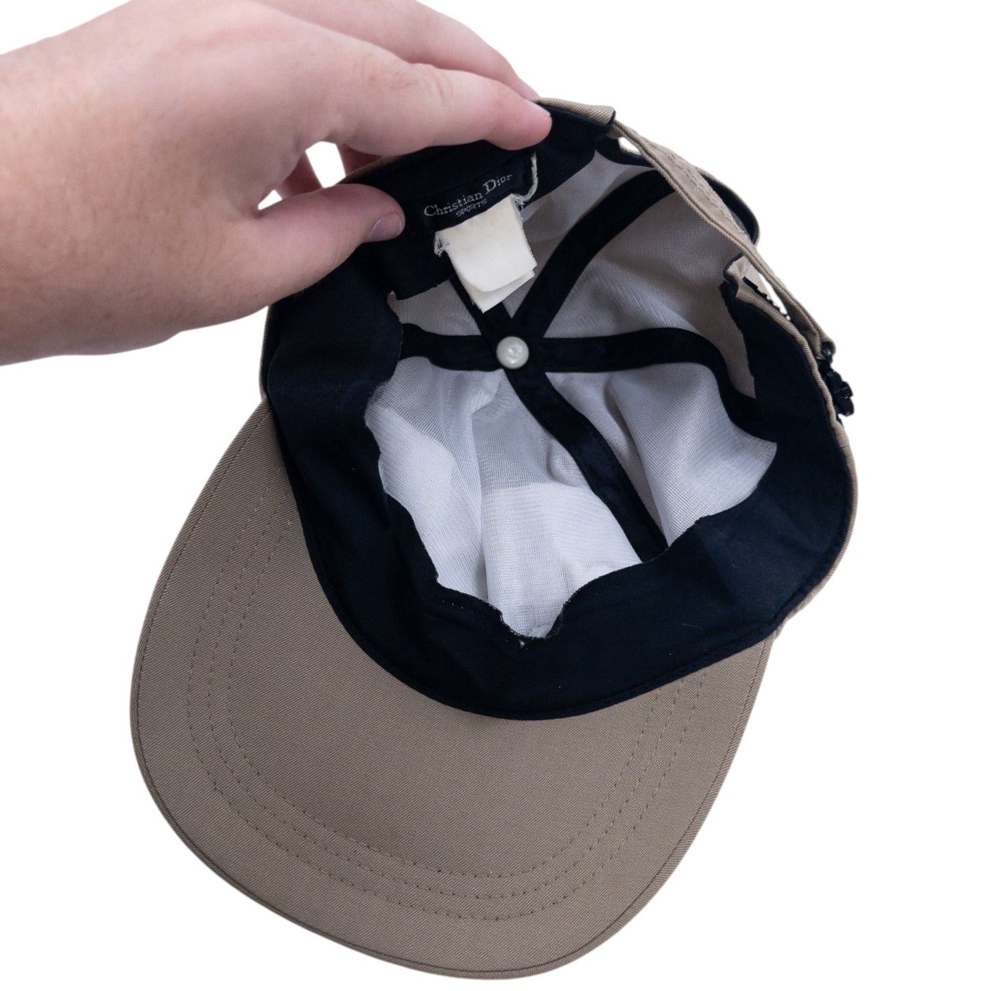 Vintage 90s Dior Sports Embroidered Hat | O/S, Beige