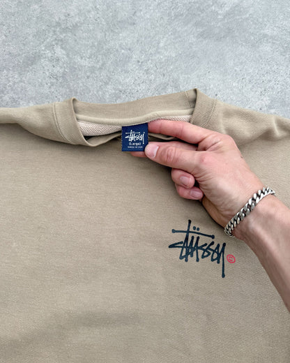 stussy 1990s heavyweight graphic sweatshirt (xl) | Default Title, Beige
