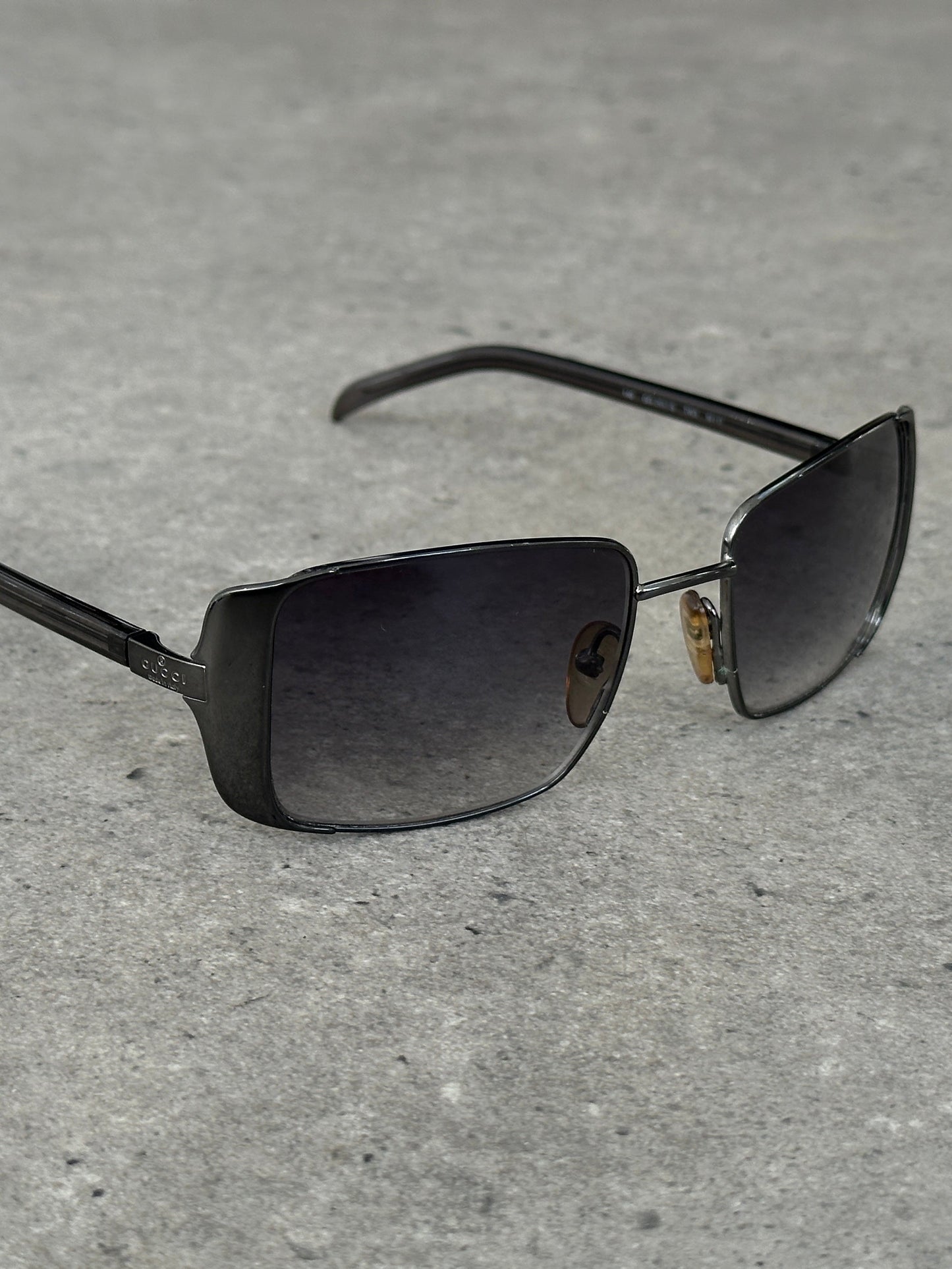 Gucci 2000s Rectangular Logo Sunglasses