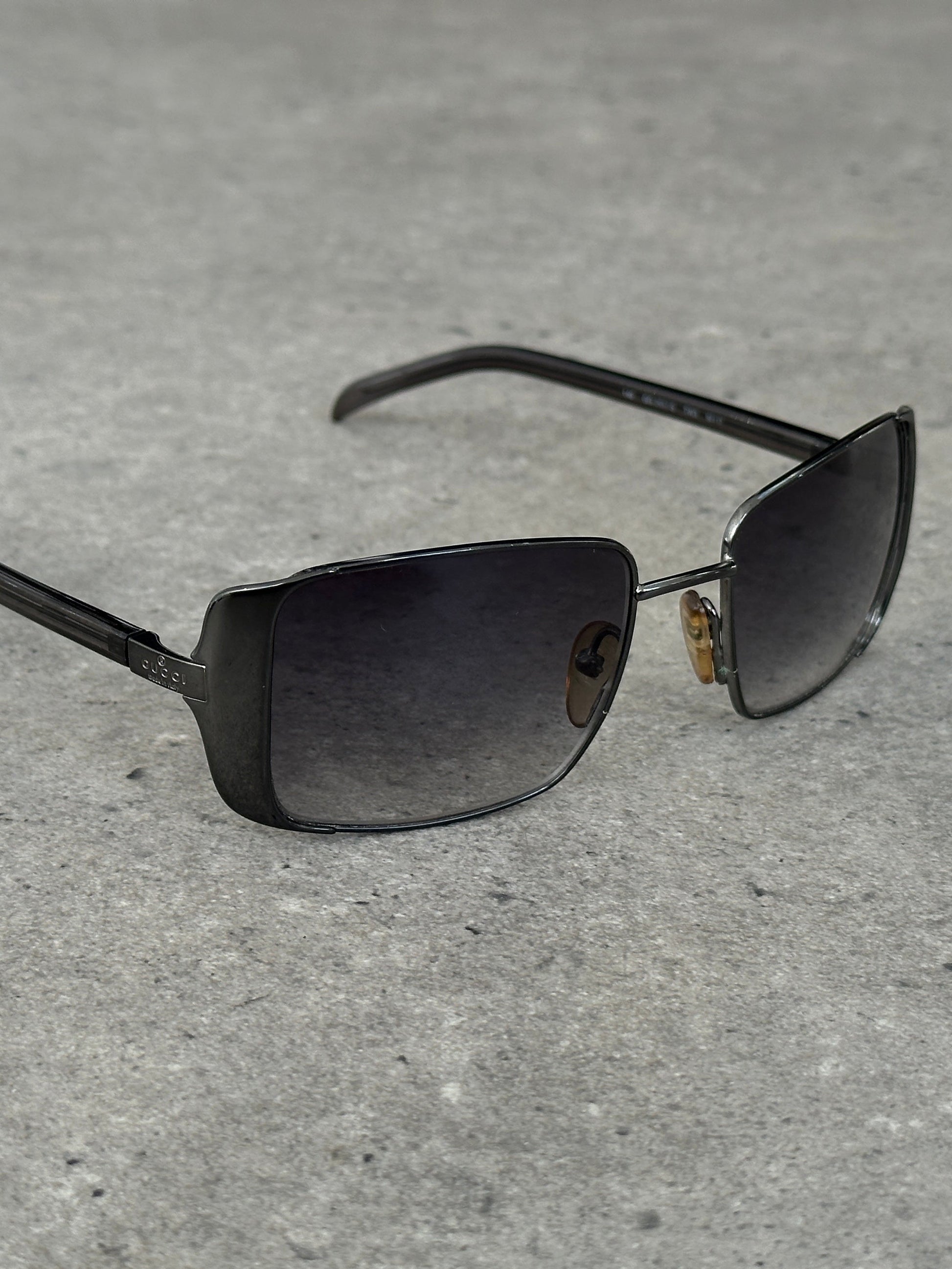 Gucci 2000s Rectangular Logo Sunglasses