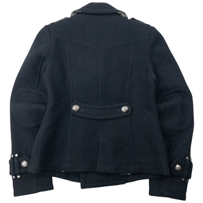 Vintage 2000s Burberry Blue Label Nova Check Lined Wool Jacket Womens Size S | Small, Black