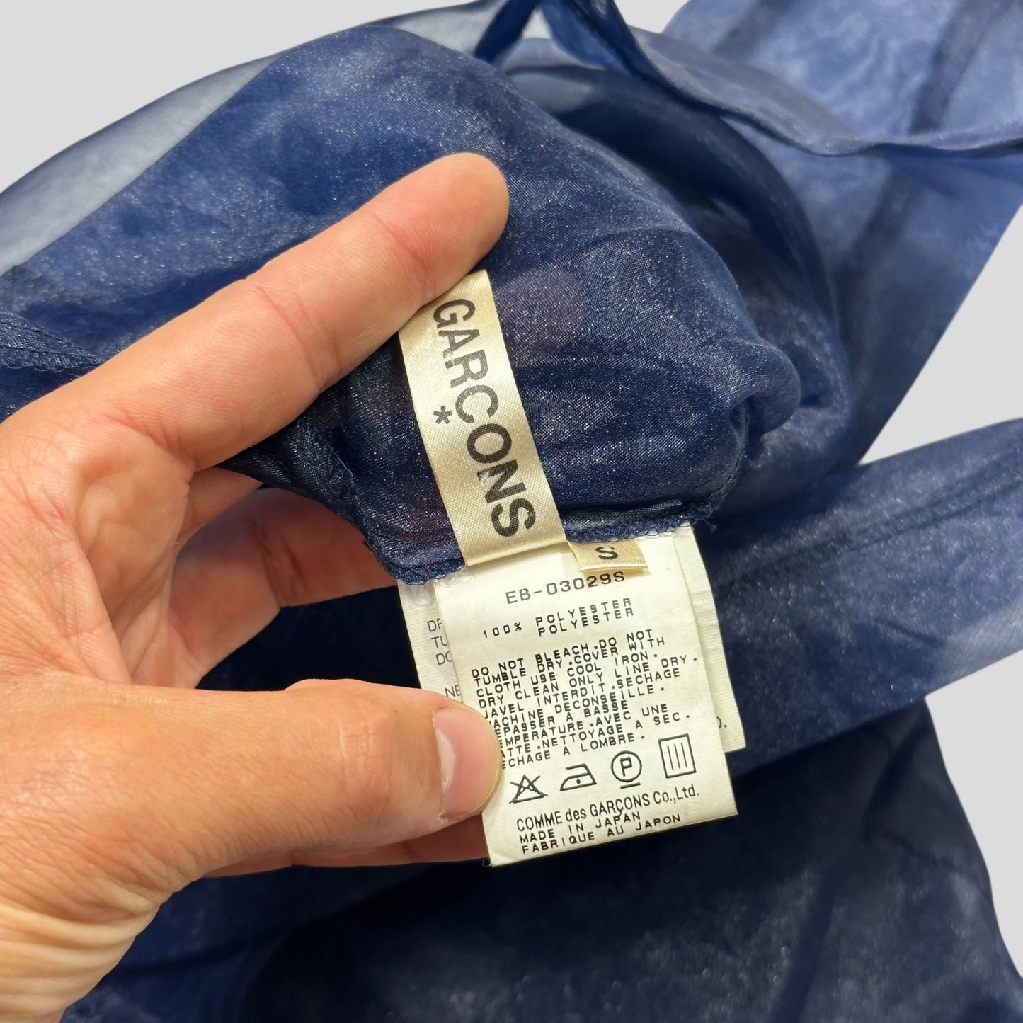 Comme Des Garçons 1997 Mesh Sheer Longsleeve Top - S