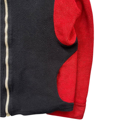 1990's Cyberdog Panelled Fleece Hoodie (L) | Default Title, Black