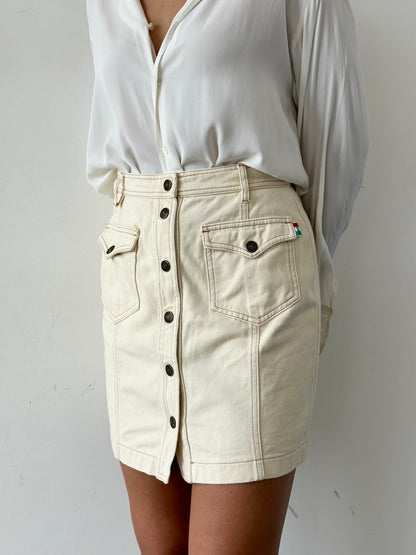 Moschino Jeans 1990s Pure Cotton Mini Skirt - W28