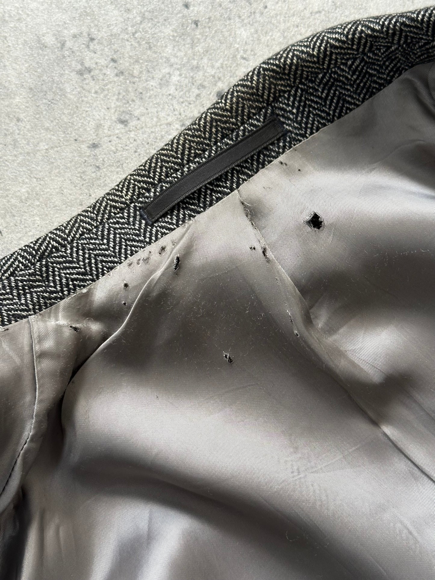 Loro Piana 1990s Wool Cashmere High Neck Blazer - 38R/L