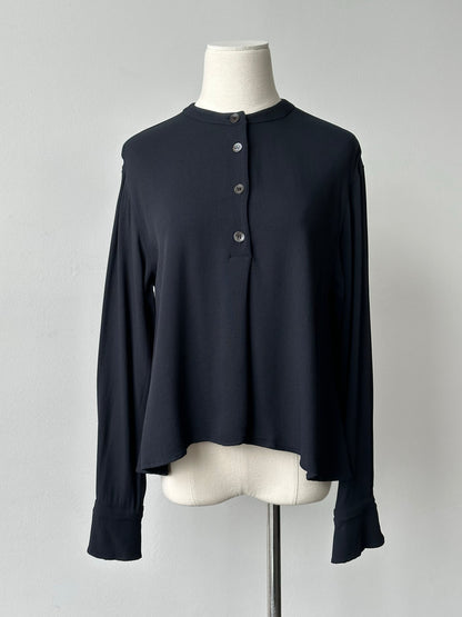 Mani 1990s Button Neck Cropped Top - S-M