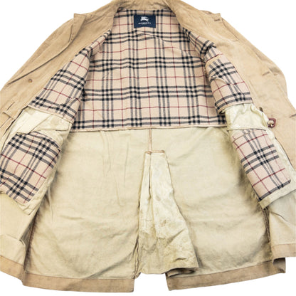 Vintage 2000s Burberry Button Up Trench Jacket Size XL | XL, Beige