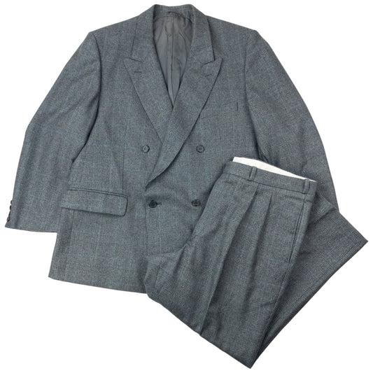 Vintage 80s Dior Monsieur Wool Jacket & Trousers Suit Set Size XL | XL, Grey