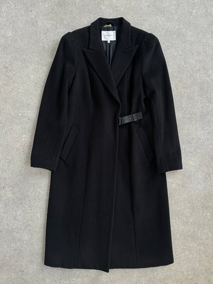 L.K. Bennett Pure Wool Minimal Wrap Coat - M