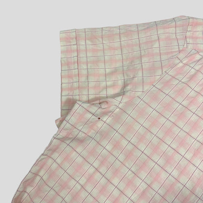 Prada Sport 00’s Pink Tartan Checker Ventilated Shirt - L/XL | Default Title, Multicoloured