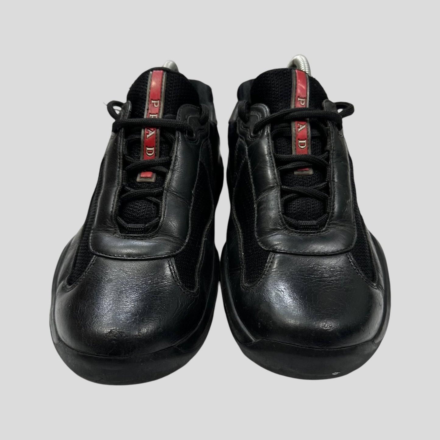 Prada Americas Cups Triple Black Leather - UK8.5/9