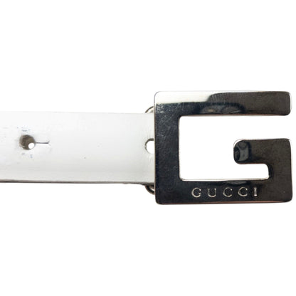 Vintage 2000s Gucci Leather Belt Size W24 | O/S, White