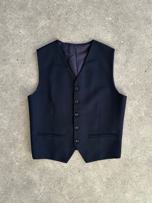 Vintage Wool Tailored Waistcoat - M