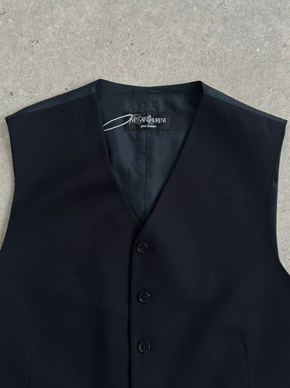 Yves Saint Laurent Pour Homme Pure Wool Tailored Waistcoat - 40R/XL