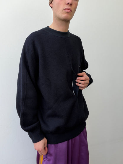 Stone Island 80s Pass-Through Pocket Jumper | X-Large, Black