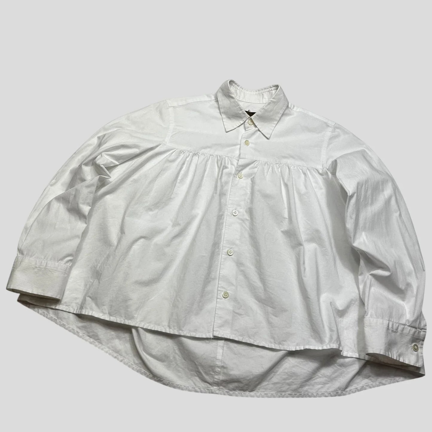 CDG Tricot 2019 Boxy Gathered Blouse Shirt - S-L