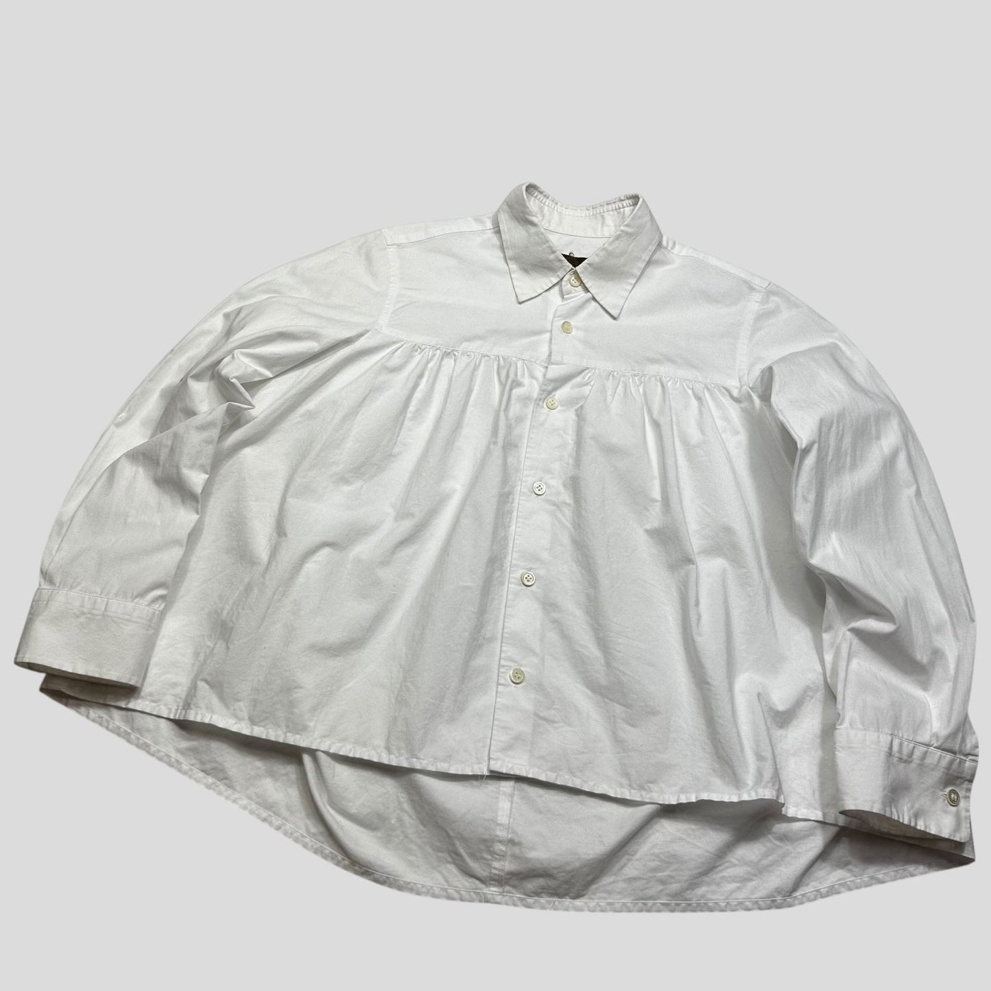 CDG Tricot 2019 Boxy Gathered Blouse Shirt - S-L | Default Title, Red