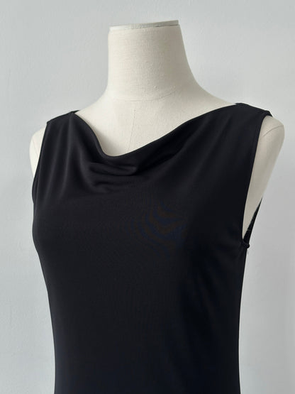 Vintage 1990s Sleeveless Cowl Neck Midi Dress - M