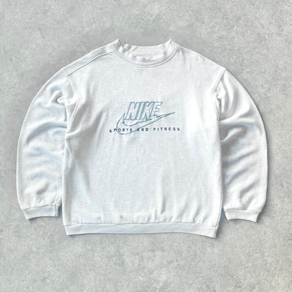 Nike RARE 1990s ‘sports and fitness’ heavyweight embroidered sweatshirt (L)