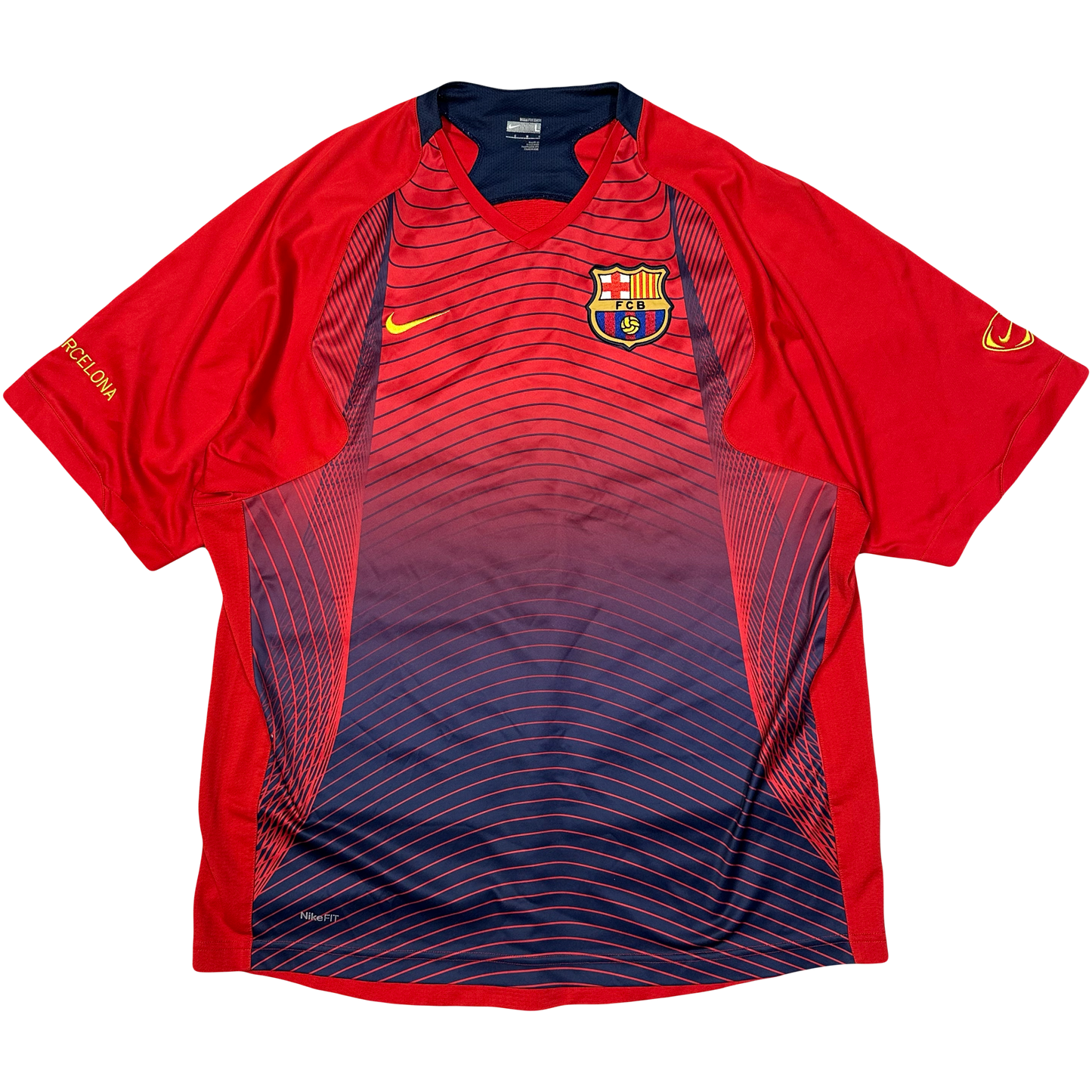 Nike Barcelona 2007/08 Training Shirt In Red ( L )