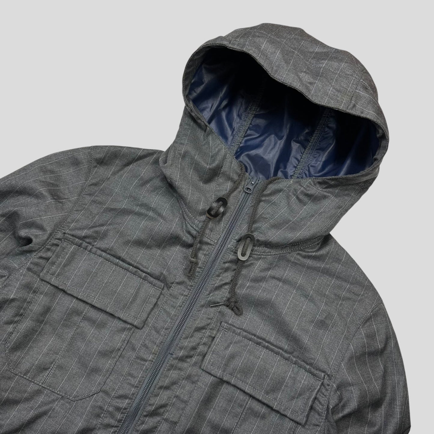 Comme Des Garçons Homme 2011 Pinstripe Weatherproof Wool Jacket - S