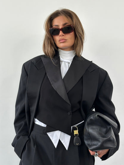 Emporio Armani SS2002 Pure Silk Tuxedo Waistcoat - M