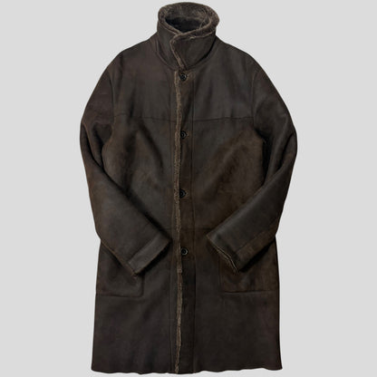 Prada Milano AW03 Shearling Sheepskin Leather Full Length Coat - M | Default Title, Brown