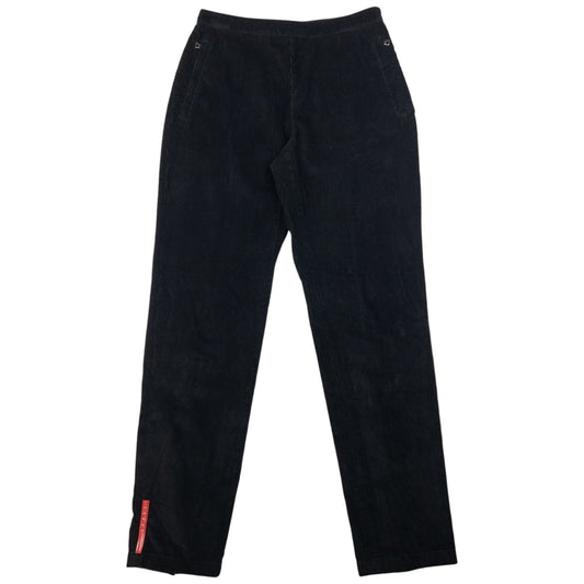 Vintage Prada Sport Zip Cuff Corduroy Trousers Size W26