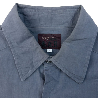Vintage 90s Yohji Yamamoto D'Urban A.A.R Long Sleeve Button Up Shirt Size M | Medium, Grey