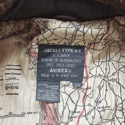 Avirex 1991 Top Gun Gavelston G-1 Flight Jacket - XS/S | S/M, Brown