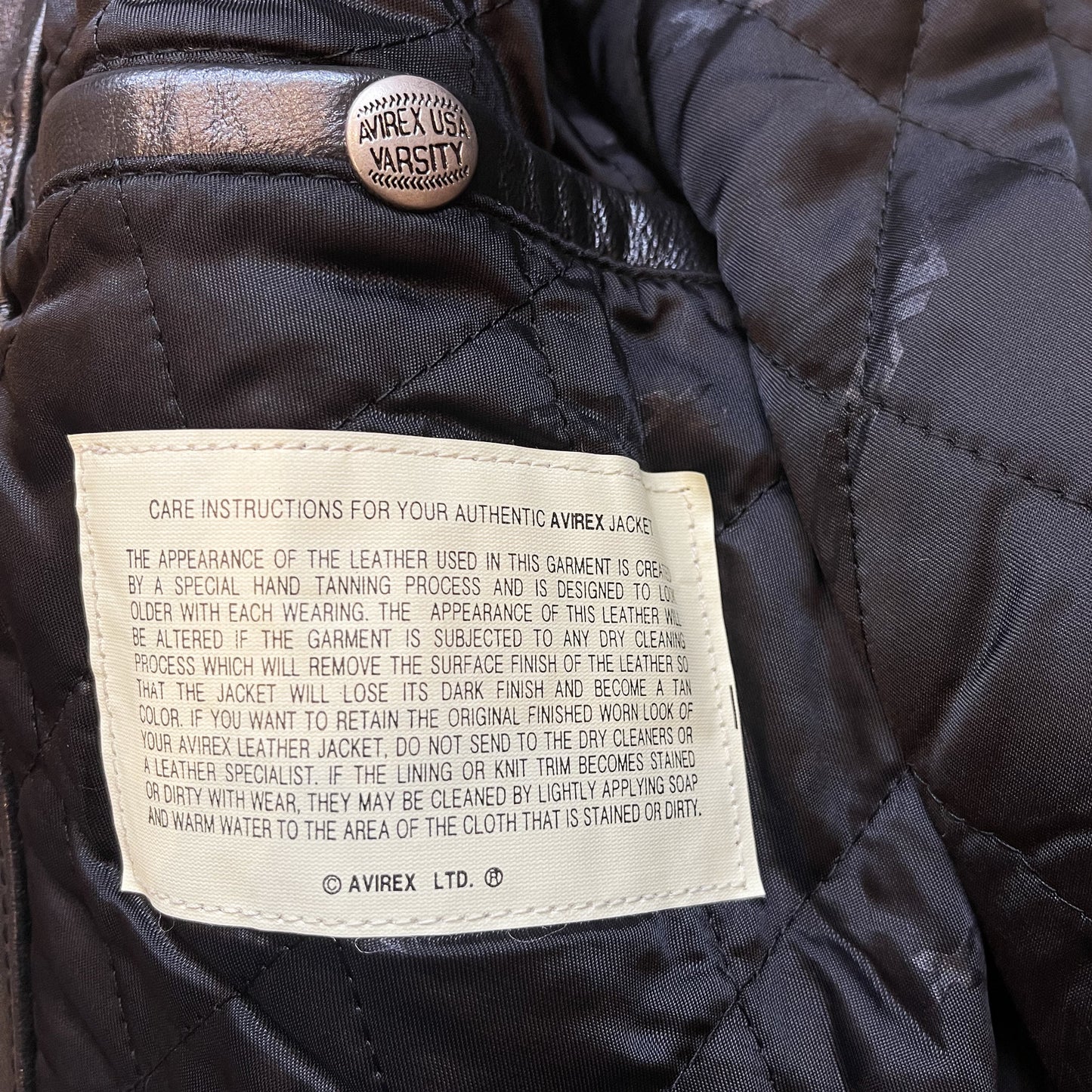 Avirex Leather Varsity Jacket - XS